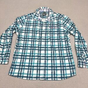 Scully Pearl Snap Shirt Mens XL Teal Plaid Pendleton Hat Co Western Cowboy Retro
